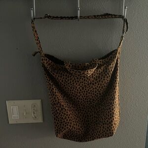 BAGGU Brown Leopard Print Tote